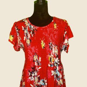 Torrid Coral Flower Top
